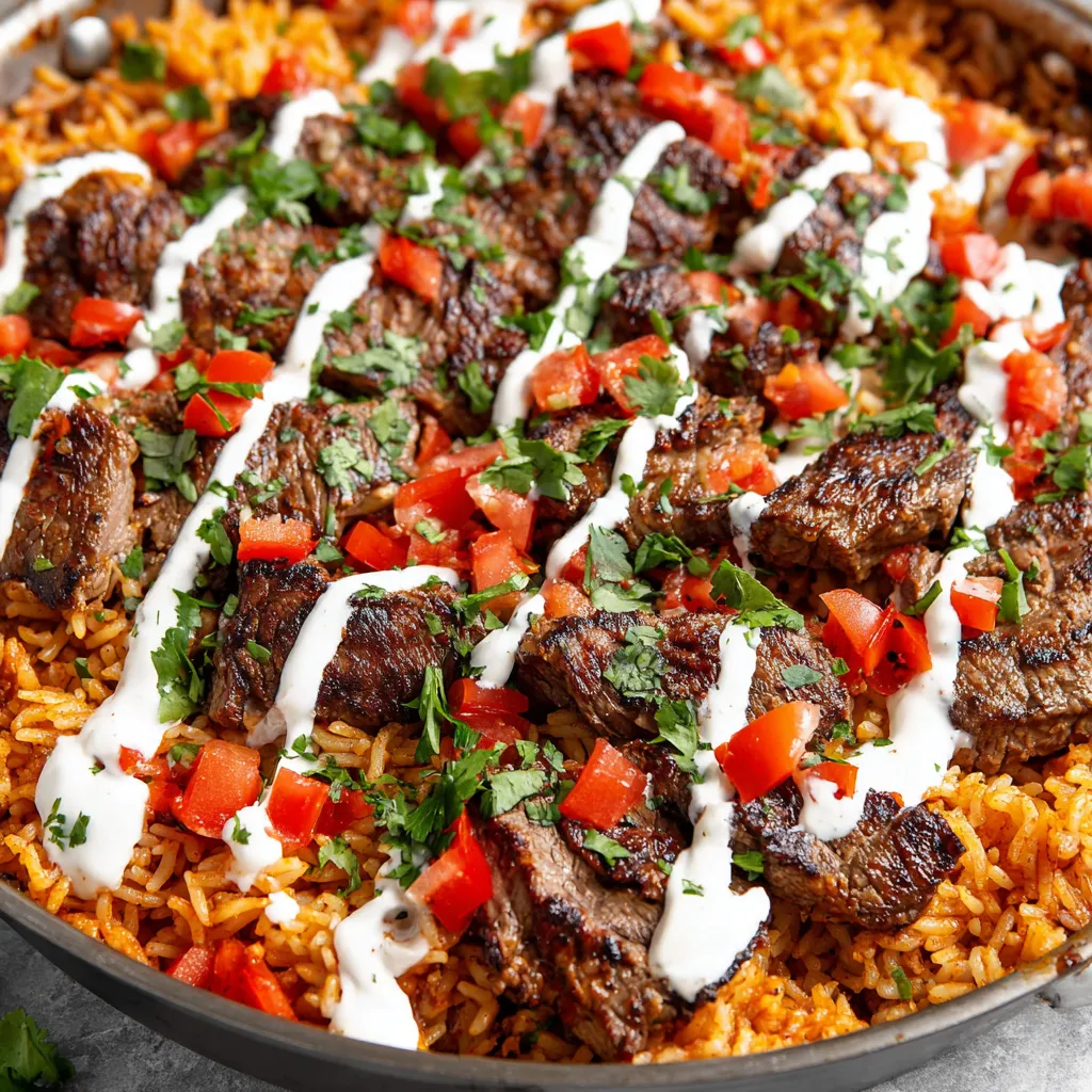 IRRESISTIBLE STEAK QUESO RICE 1 Featured image showcasing a delicious bowl of Steak Queso Rice.