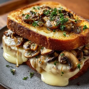 IRRESISTIBLE SWISS MUSHROOM MELT 2 A delicious Swiss Mushroom Melt features melted Swiss cheese and sautéed mushrooms.