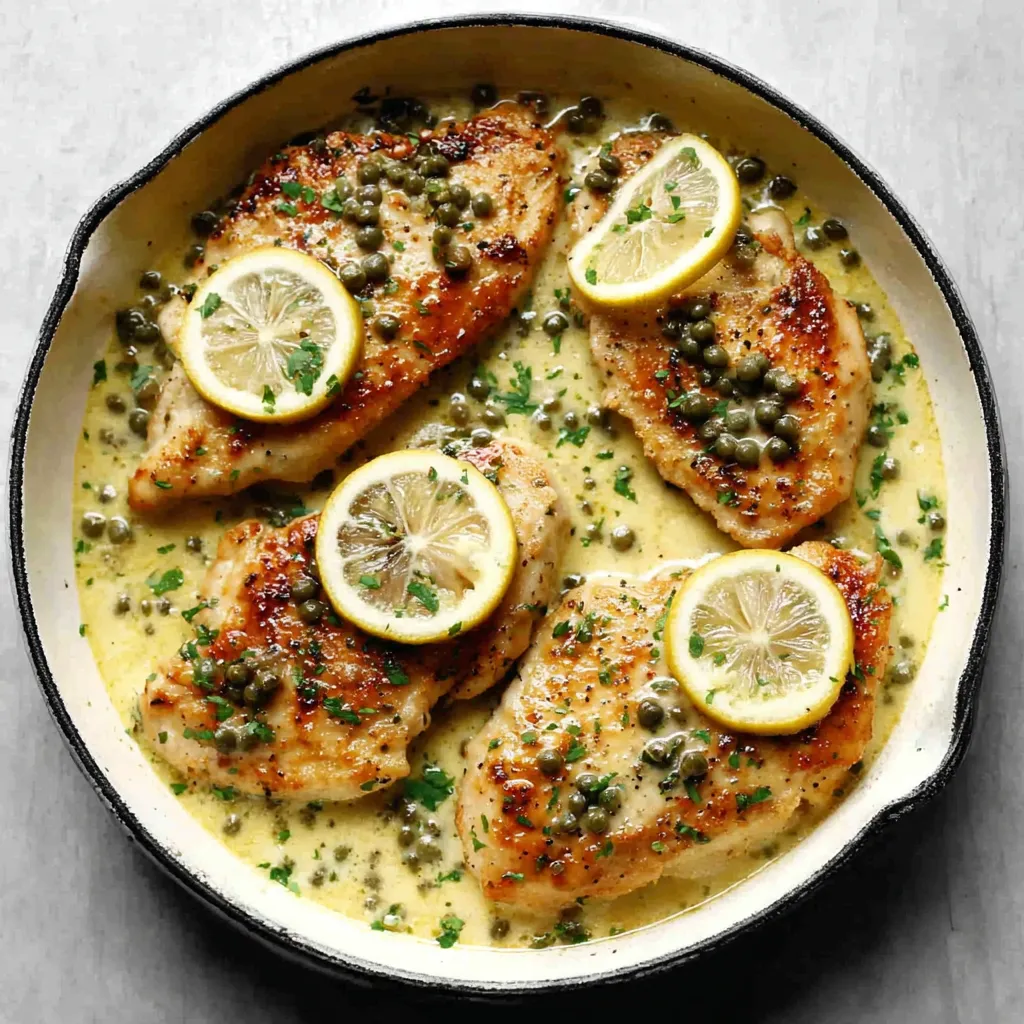 LEMON CHICKEN PICCATA IRRESISTIBLE RECIPE 1 Lemon Chicken Piccata served as a delicious and vibrant featured image.