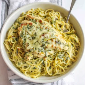 MONTEREY CHICKEN SPAGHETTI IRRESISTIBLE EASY 2 Monterey Chicken Spaghetti is served as a featured image for a recipe article.