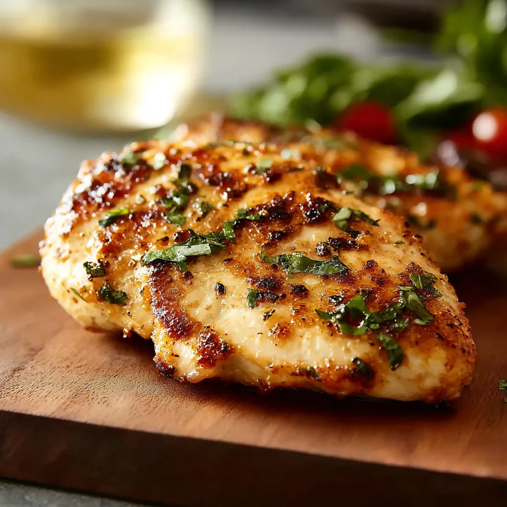 Close-up showing another angle of the cooked Chicken Breast featured in the article.