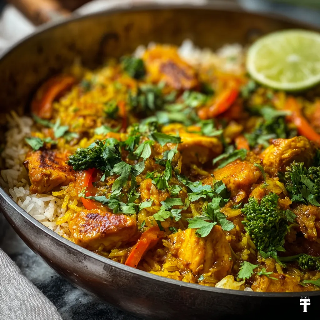 Delicious Chicken Curry is beautifully presented in this secondary image, showcasing its rich color and texture.