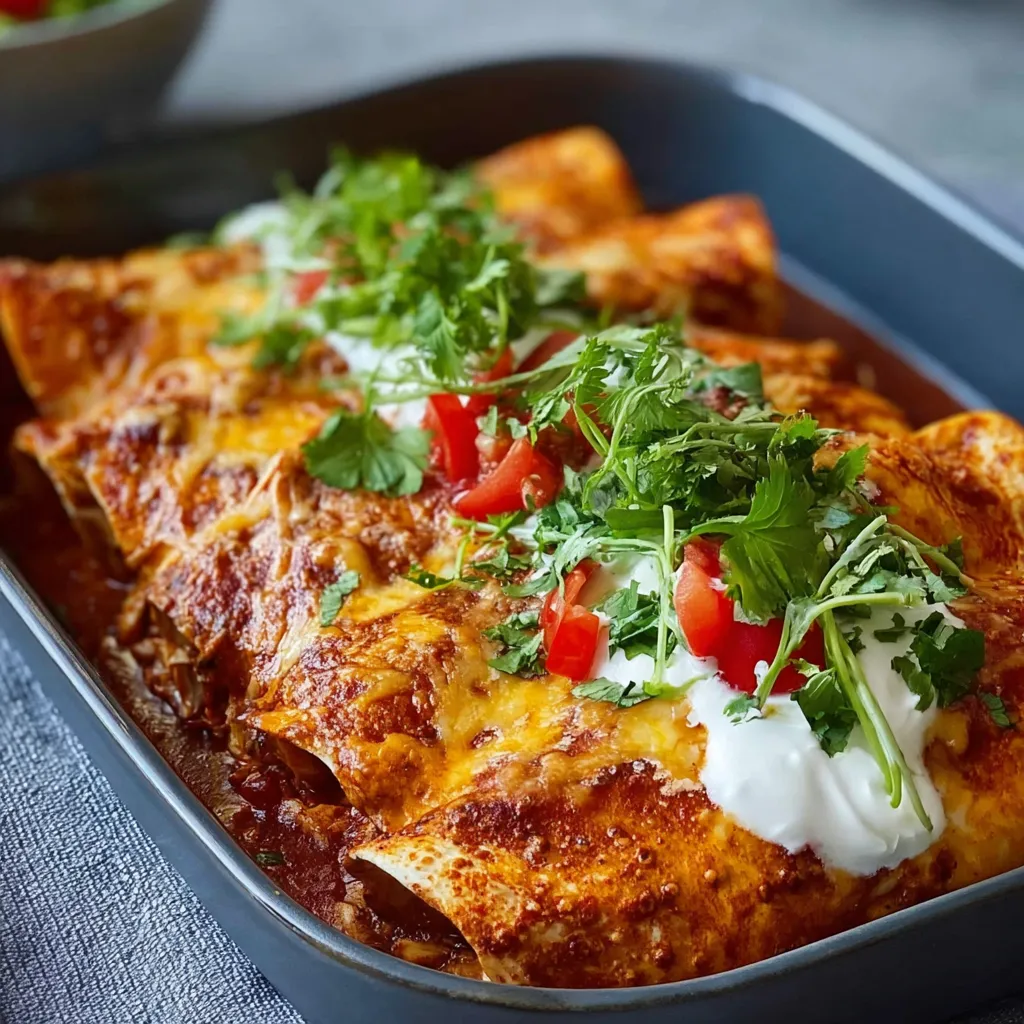 Chilli Chicken Enchiladas Recipe Close-up shot of delicious, cheesy Chilli Chicken Enchiladas, a flavorful fusion dish.