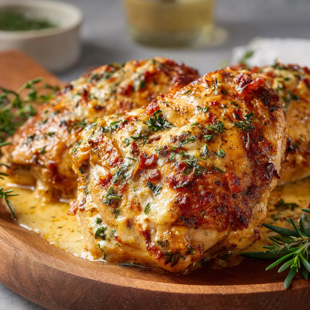 Another delicious shot of creamy, Tuscan-inspired Marry Me Chicken, perfect for a weeknight dinner.