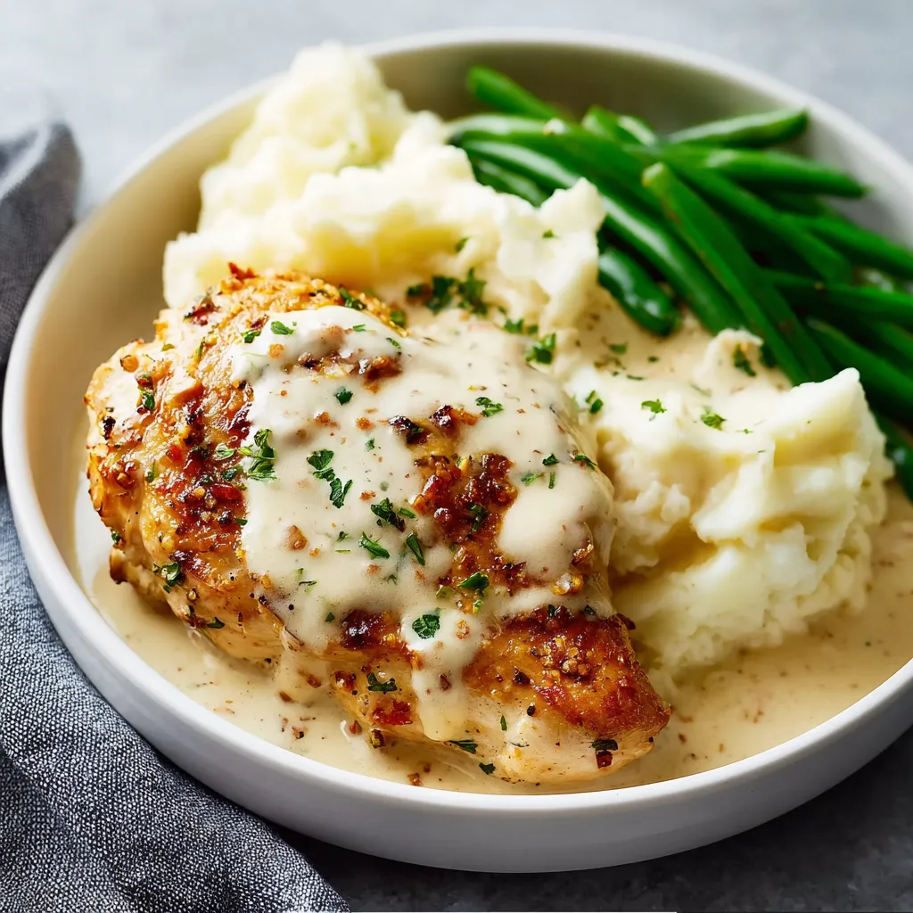 Close-up showing the delicious Creamy Ranch Chicken ready to be served.