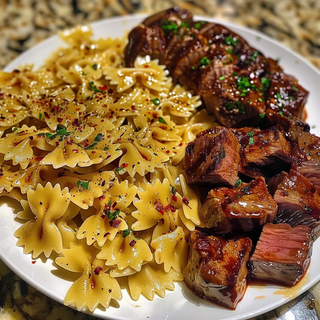 Creamy Garlic Butter Chicken & Linguine in Alfredo Sauce – One-Pan Comfort Dinner 1 lina033321 close up of a white dinner plate with two sections b94ffe00 f37d 4bb0 ac5e 9c929758eb41 3 - Creamy Garlic Butter Chicken & Linguine in Alfredo Sauce – One-Pan Comfort Dinner