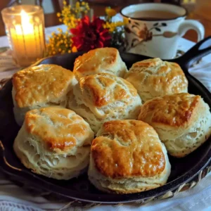 Biscuits and Honey Butter – Fluffy, Golden, Pure Comfort 3 lina033321 overhead close up of a cast iron skillet filled wi d603bb0e 703f 4334 81d4 be3e3239a201 2 - Biscuits and Honey Butter – Fluffy, Golden, Pure Comfort