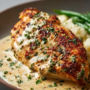 AMAZING CREAMY GARLIC PARMESAN CHICKEN BREAST 2 Creamy Garlic Parmesan Chicken Breast featured in a delicious and easy recipe.