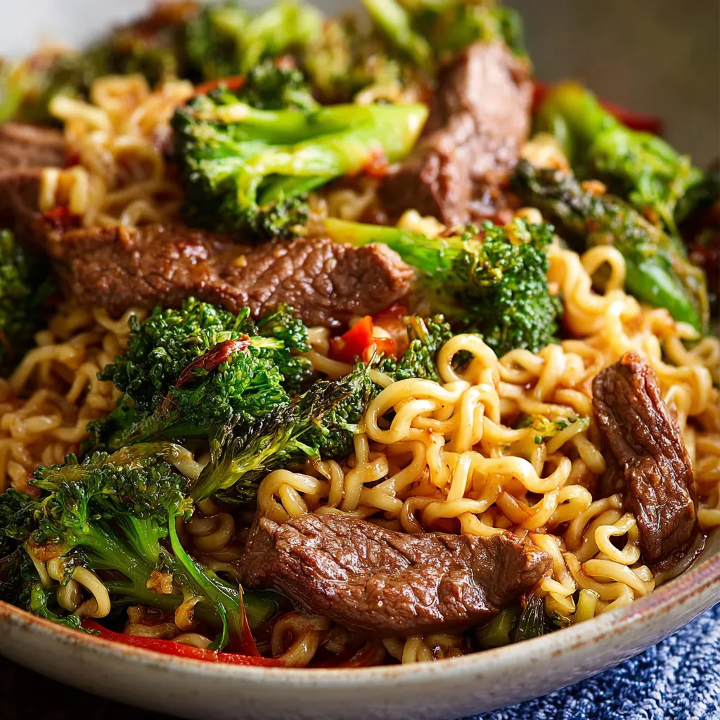 BEEF AND BROCCOLI RAMEN STIR FRY ULTIMATE