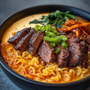 BEST SPICY KOREAN RAMEN EVER 2 A steaming bowl of delicious Spicy Korean Ramen is displayed as the featured image.