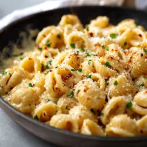 EASY BUTTER PARMESAN PASTA 2 Close-up of creamy Butter Parmesan Pasta, showcasing its simple yet delicious sauce.