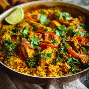 EASY CHICKEN CURRY ONE PAN 2 A vibrant image showcasing delicious Chicken Curry, the featured recipe in this article.