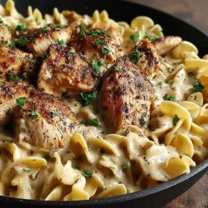 EASY CREAMY GARLIC BUTTER CHICKEN WITH EGG NOODLES 2 Creamy Garlic Butter Chicken with Egg Noodles is showcased as the featured image, highlighting its creamy sauce and tender chicken over a bed of egg noodles.