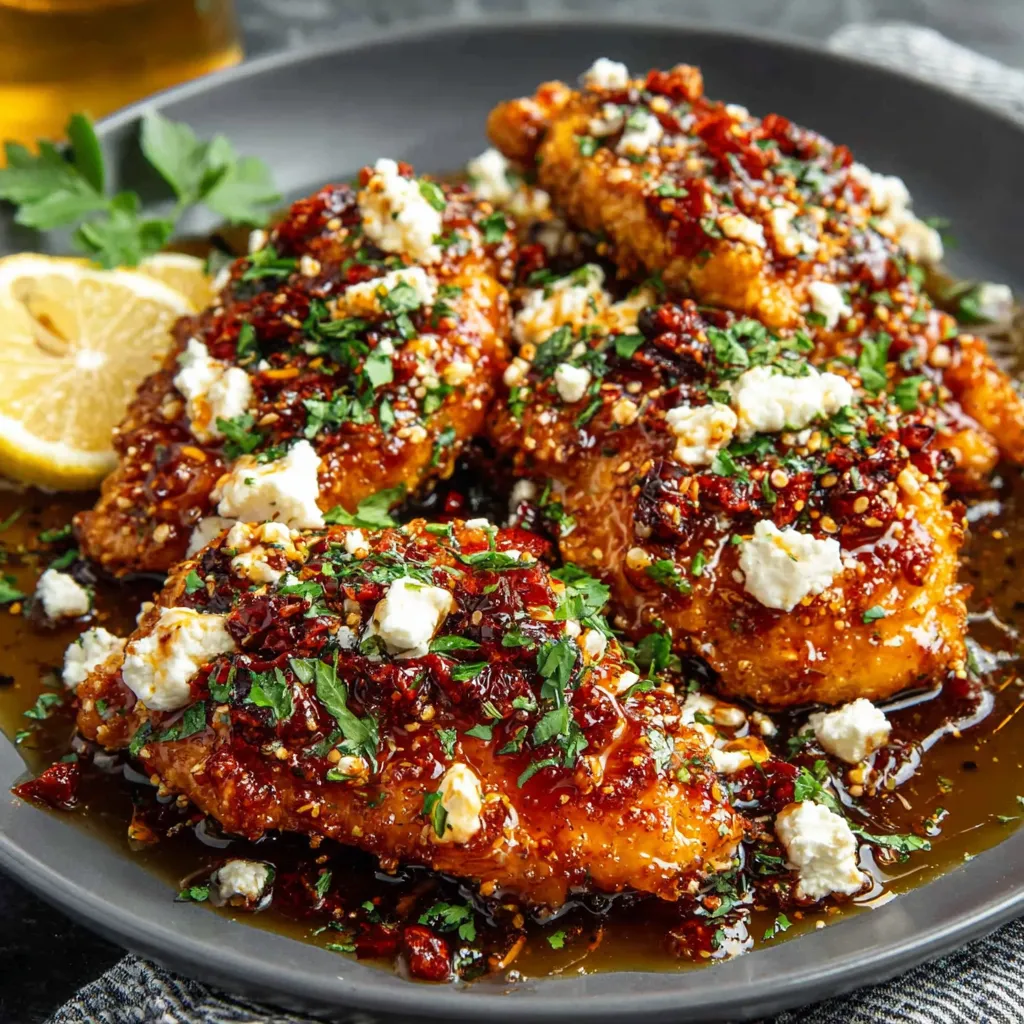 EASY FETA CHICKEN WITH HOT HONEY