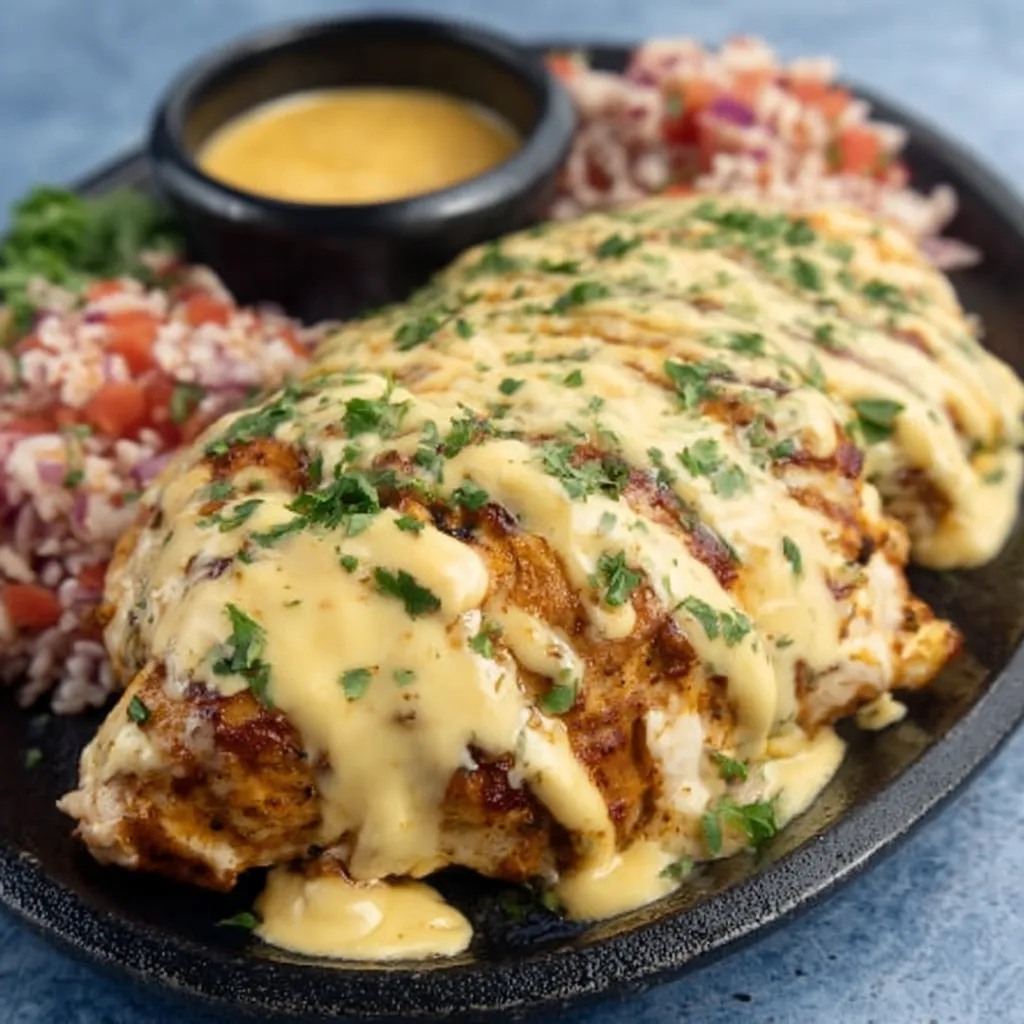 EASY MEXICAN CHICKEN HEAVENLY 1 A vibrant plate showcases delicious Mexican Chicken, perfect for a flavorful and satisfying meal.