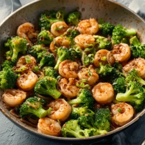 EASY SHRIMP AND BROCCOLI STIR-FRY 2 A delicious plate of Shrimp And Broccoli Stir-Fry is presented as the featured image for the recipe article.