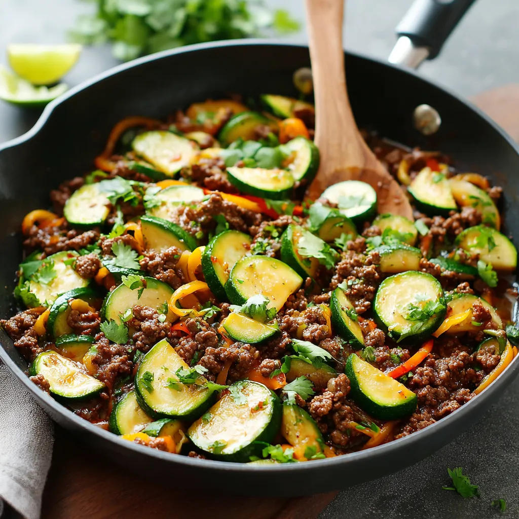 EASY ZUCCHINI BEEF STIR-FRY