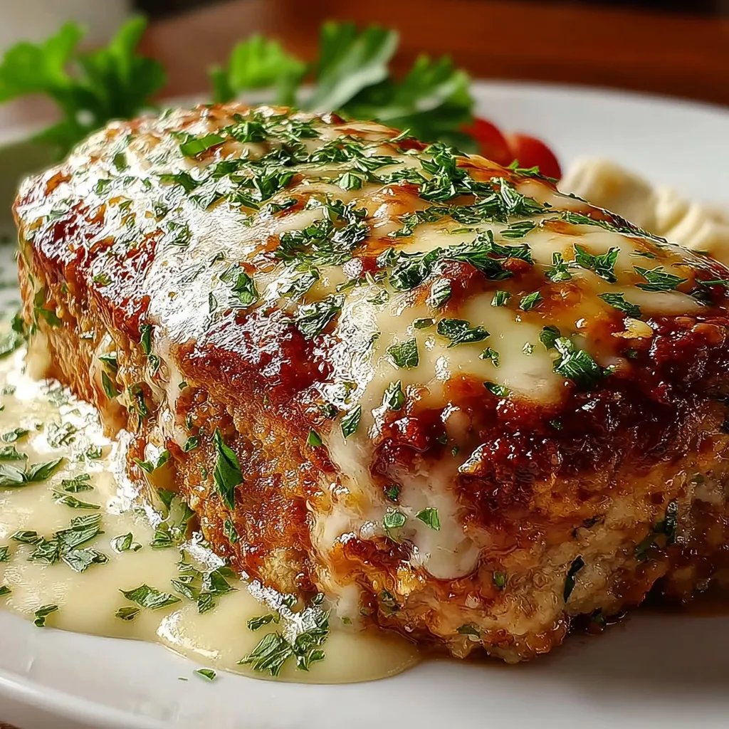 GARLIC PARMESAN CHICKEN MEATLOAF EASY