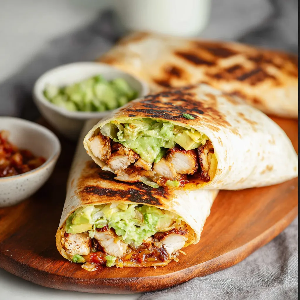 GRILLED AVOCADO CHICKEN WRAPS EASY