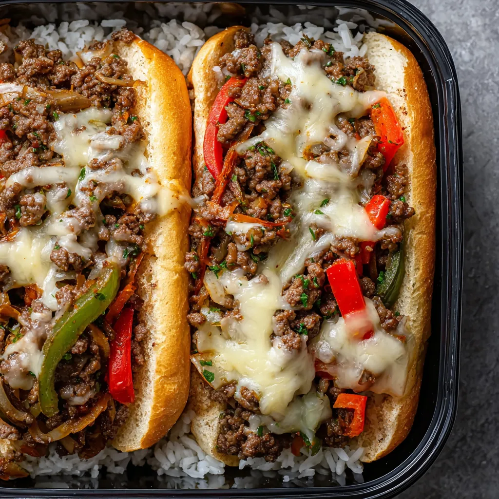 GROUND BEEF PHILLY CHEESESTEAK ULTIMATE