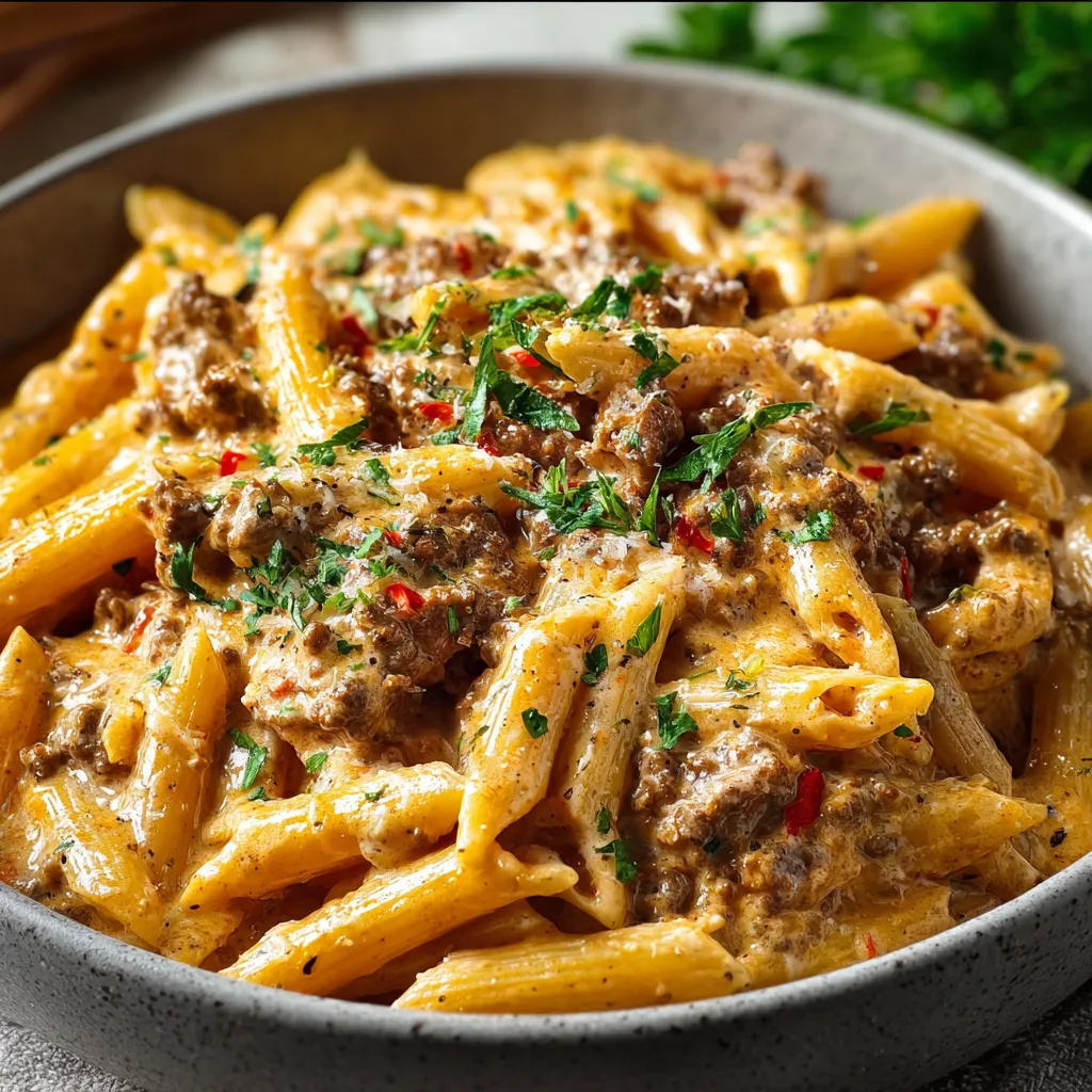 HIGH PROTEIN BEEF PASTA EASY