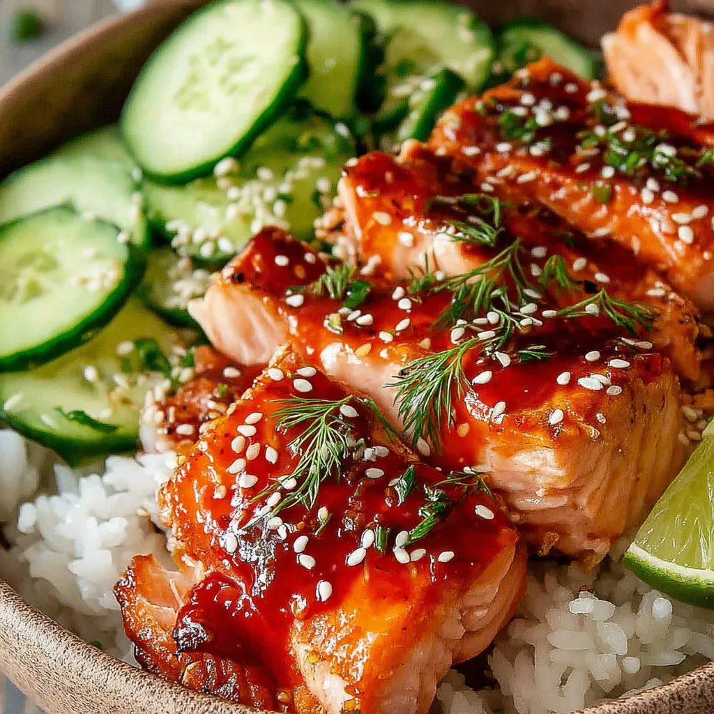 HONEY SRIRACHA SALMON BOWLS QUICK