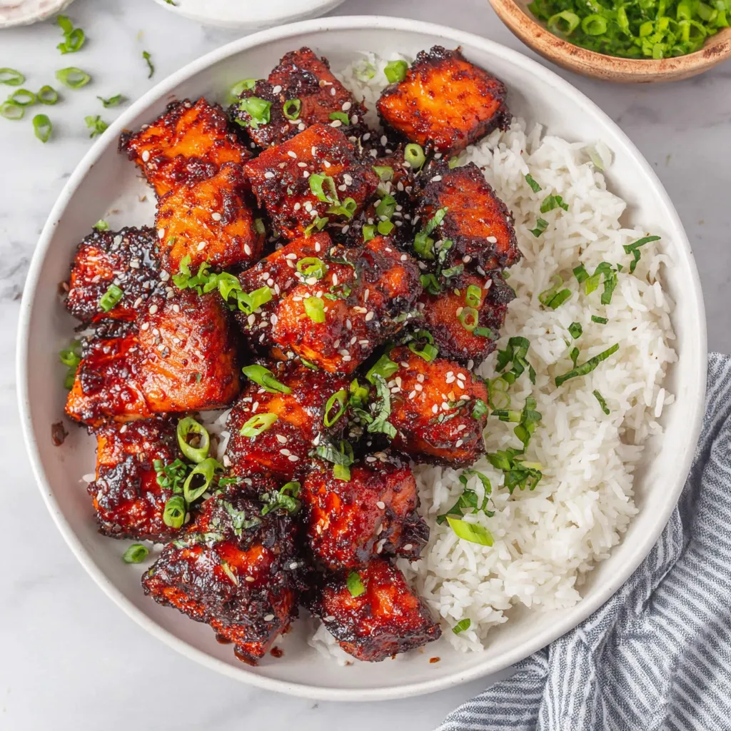 IRRESISTIBLE HONEY GARLIC SALMON BITES
