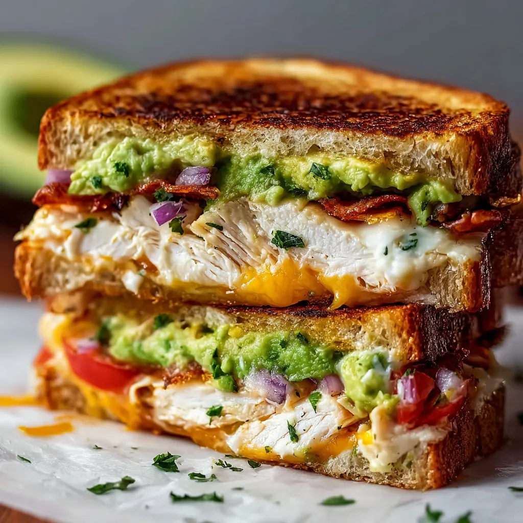 PERFECT CHICKEN AVOCADO MELT SANDWICH