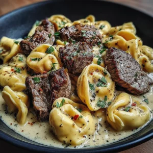 QUICK GARLIC STEAK TORTELLINI 2 Featured image of delicious Garlic Steak Tortellini, a mouthwatering pasta dish.