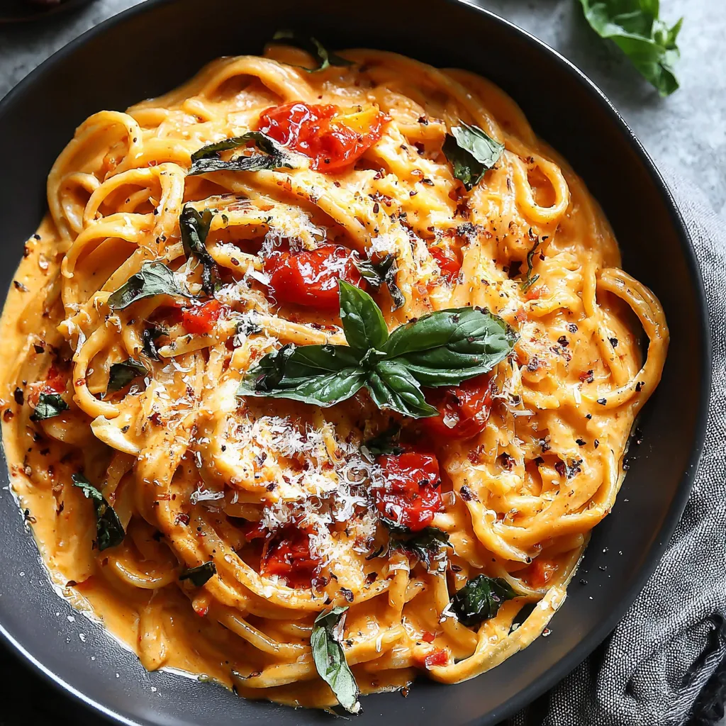ROASTED RED PEPPER PASTA AMAZING