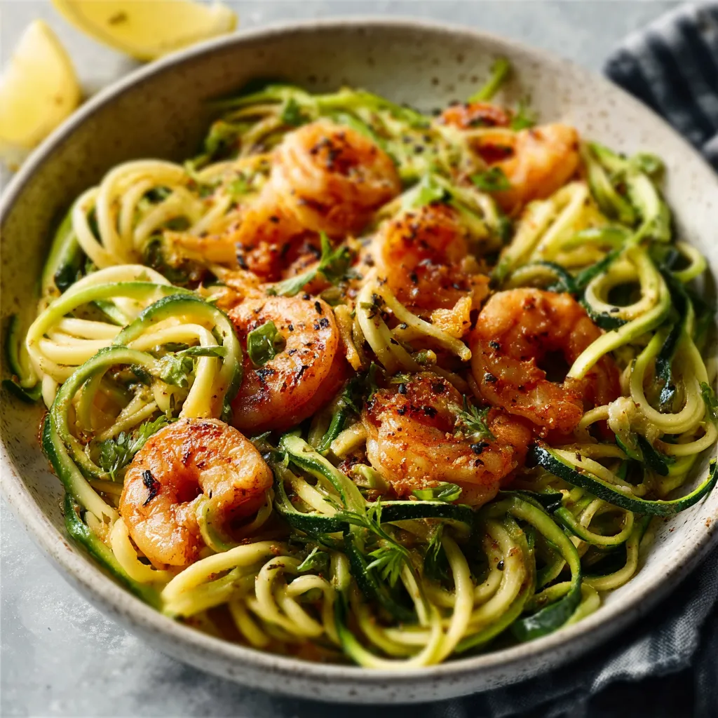 SHRIMP ZUCCHINI NOODLES EASY RECIPE