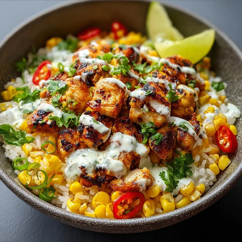 STREET CORN CHICKEN RICE BOWL EASY