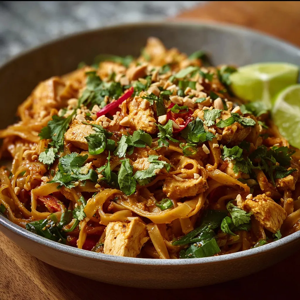 THAI CHICKEN PEANUT NOODLES AMAZING