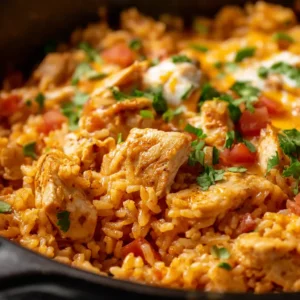 ULTIMATE QUESO CHICKEN AND RICE 2 A vibrant and delicious bowl of Queso Chicken And Rice is shown as the featured image, perfect for a comforting and flavorful meal.