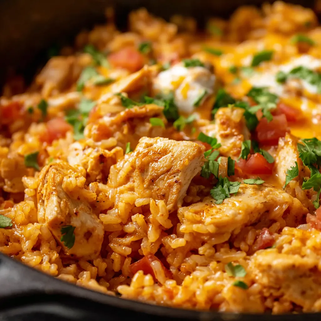 ULTIMATE QUESO CHICKEN AND RICE