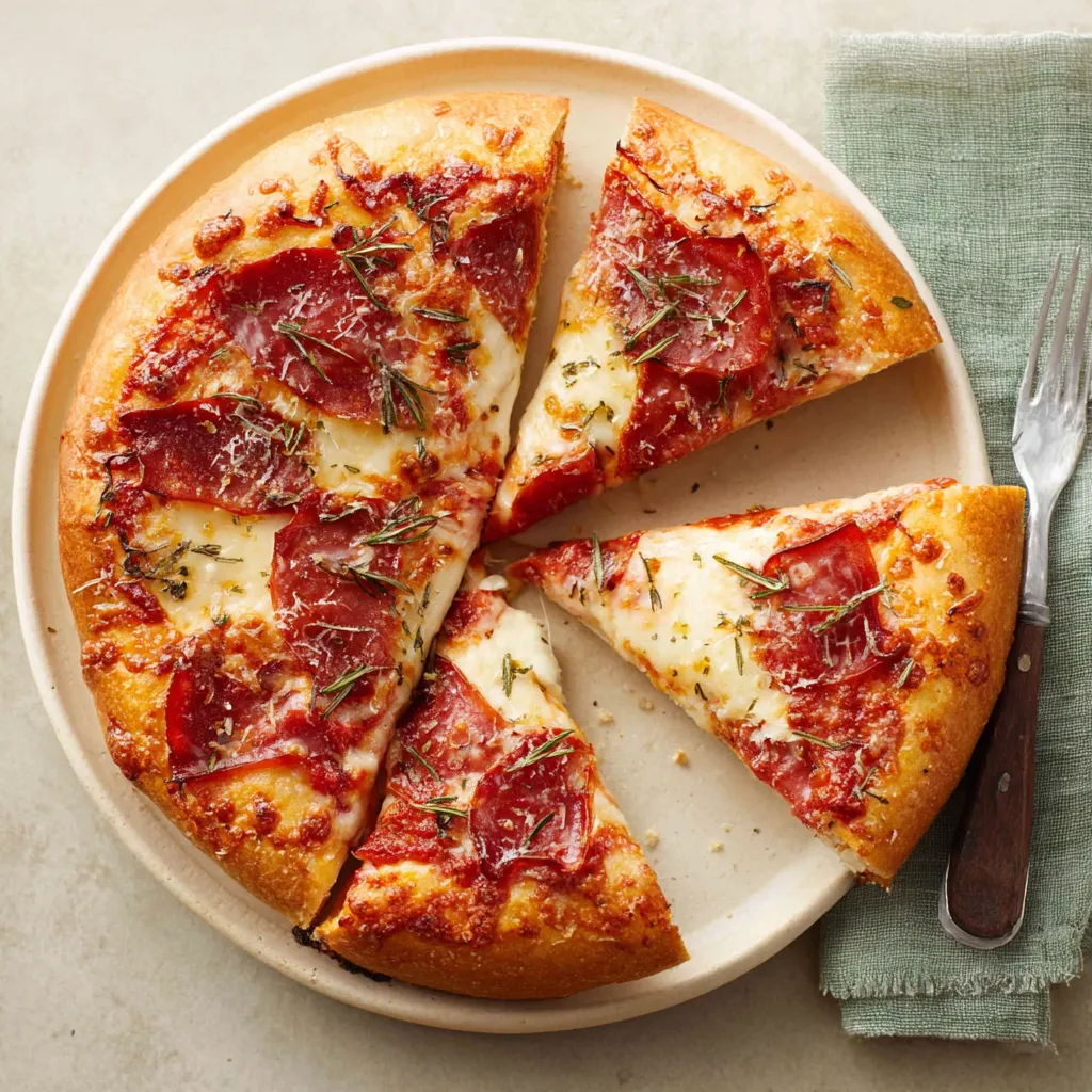 A delicious Pizza Pie is displayed, showcasing its enticing toppings and freshly baked crust.
