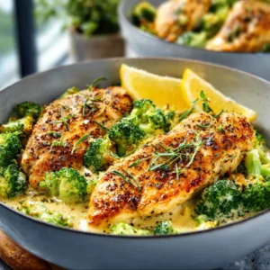 CHICKEN BROCCOLI BOWLS CREAMY CLEAN EATS 2 Delicious Chicken Broccoli Bowls with rice, ready to eat.
