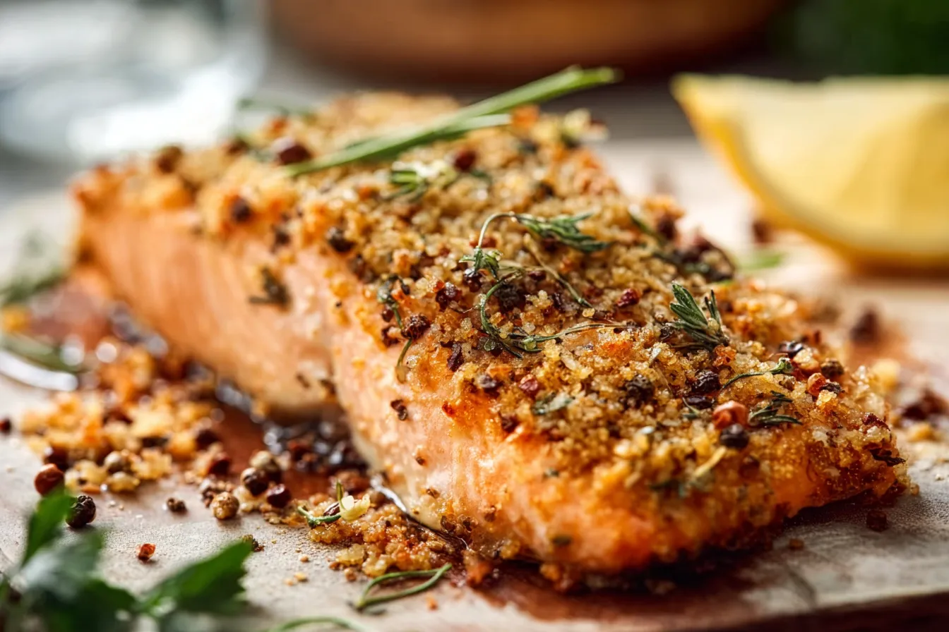 EASY BAKED DIJON SALMON RECIPE