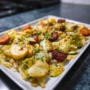 EASY CABBAGE DINNER RECIPE 2 A vibrant and appetizing Cabbage Dinner is showcased as the featured image.