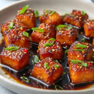 EASY HONEY GARLIC SALMON BITES 2 Honey Garlic Salmon Bites are displayed as a tempting featured image for this recipe.