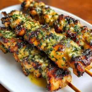 GRILLED RANCH GARLIC PARMESAN CHICKEN SKEWERS BBQ 2 Grilled Ranch Garlic Parmesan Chicken Skewers ready to eat.