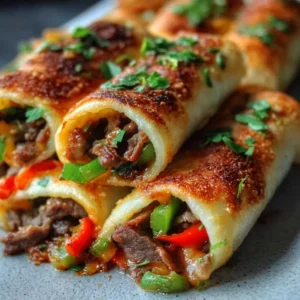 KETO PHILLY CHEESESTEAK ROLLS AMAZING 2 Keto Philly Cheesesteak Rolls, a delicious low-carb twist on the classic sandwich, are showcased in this featured image.