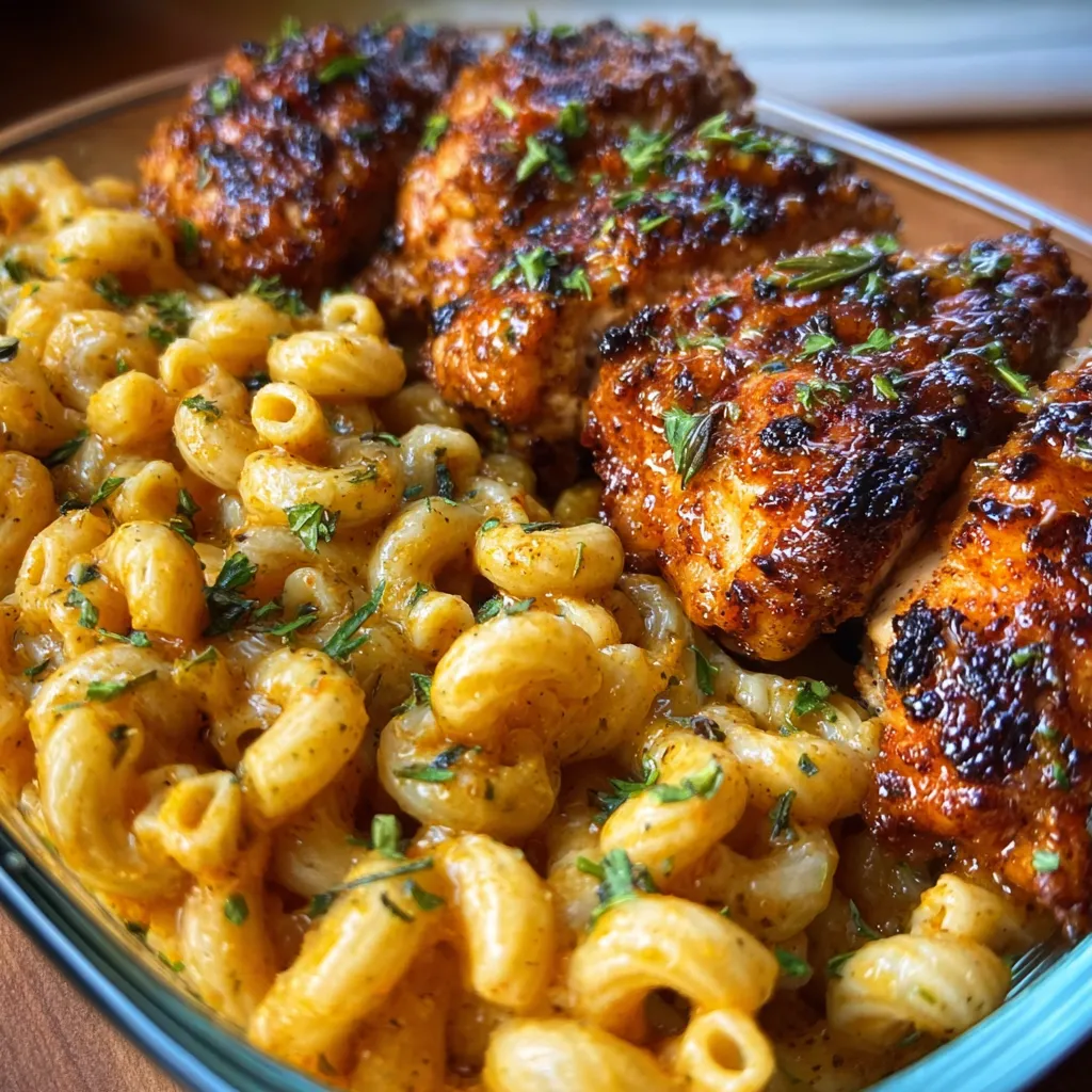 PERFECT HONEY GARLIC BUTTER CHICKEN MAC AND CHEESE 1 Honey Garlic Butter Chicken Mac and Cheese featured image showcases a creamy and cheesy pasta dish with tender chicken and a glistening honey garlic butter sauce.