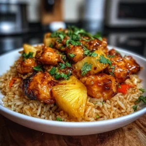 PINEAPPLE CHICKEN AND RICE BEST 2 Delicious Pineapple Chicken And Rice served as a featured image for the recipe article.