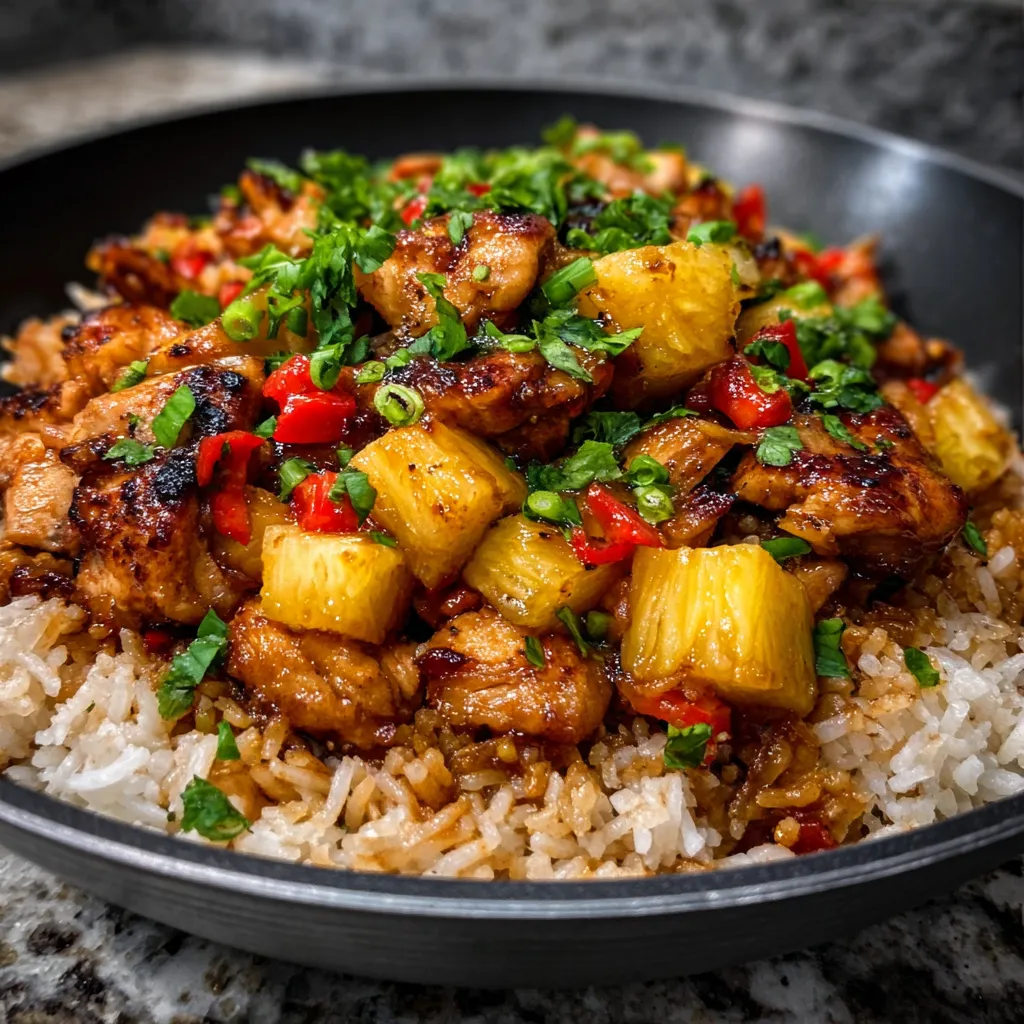 PINEAPPLE CHICKEN AND RICE EASY