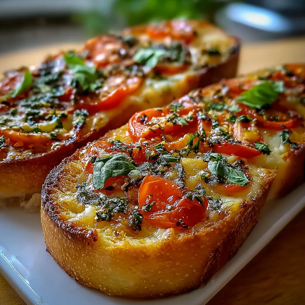 TOMATO BASIL GARLIC BREAD EASY