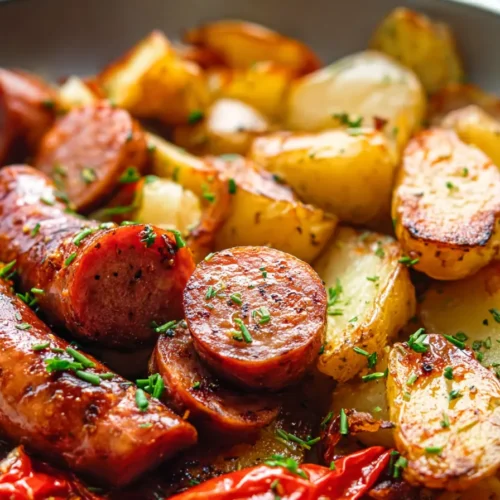 A mouthwatering featured image of Smoked Sausage & Potatoes, showcasing a hearty and flavorful meal.
