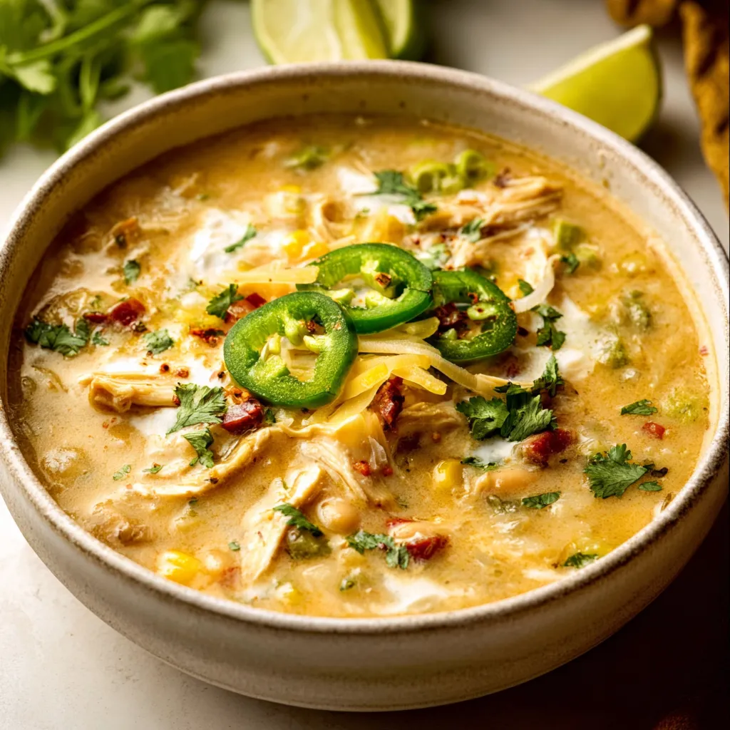 WHITE CHICKEN CHILI CREAMY PROTEIN BOWL