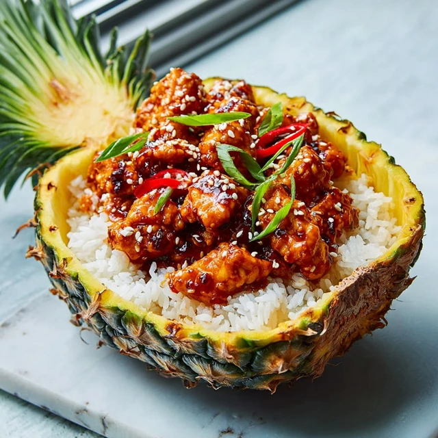 ALOHA TERIYAKI PINEAPPLE CHICKEN BOWLS 4 Teriyaki Pineapple Chicken Bowls Recipe