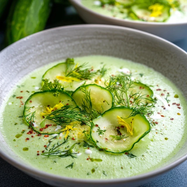 CHILLED CUCUMBER AND DILL SOUP NIRVANA 4 Chilled Cucumber and Dill Soup Recipe